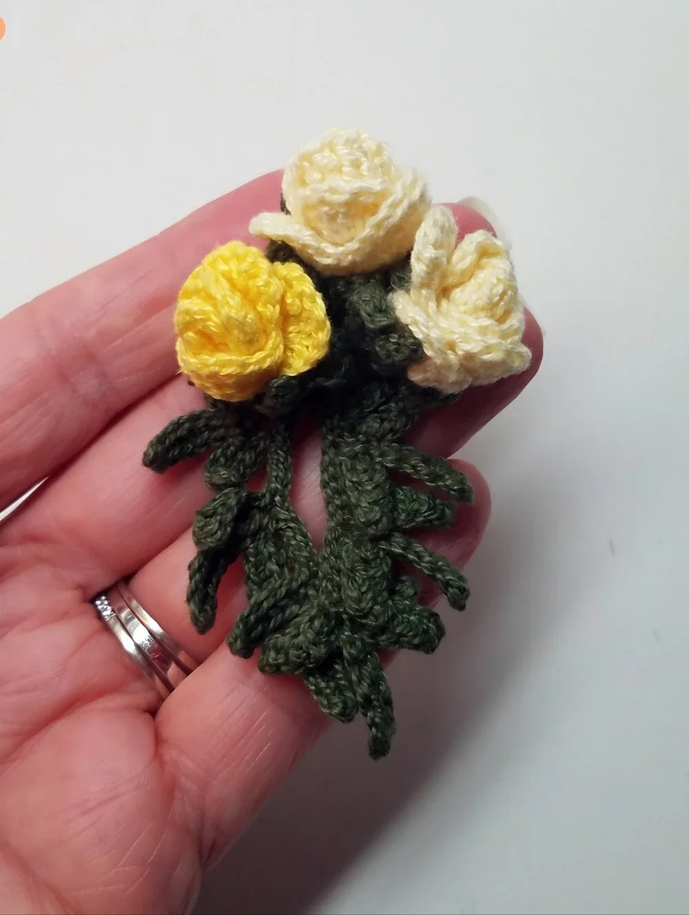 Hand Crafted crochet brooch